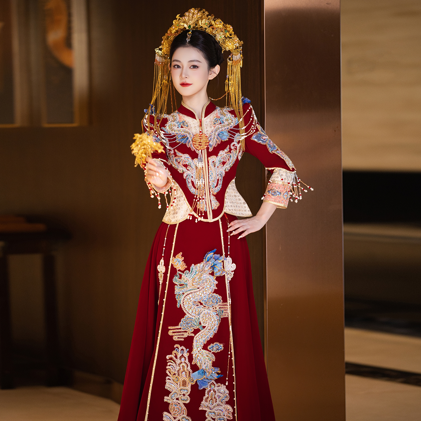 秀禾服新娘结婚服高级感修身显瘦