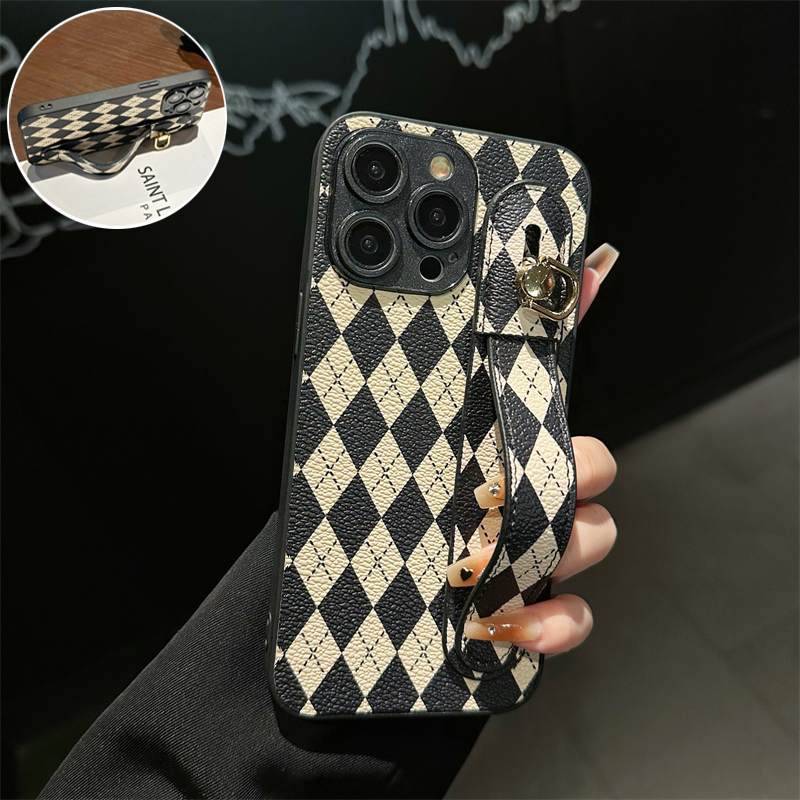 情侣兔适用于vivoX27pro手机套x23幻彩版手腕带U3支架x20折叠x9s菱格纹x7复古nex小众x21i简约前后置懒人T1X