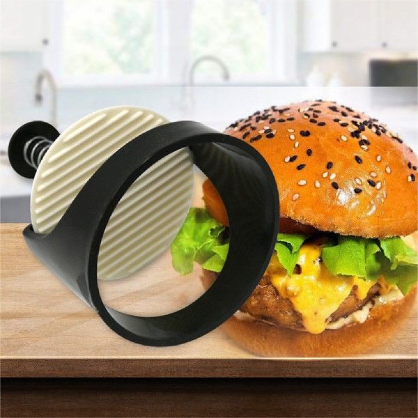 极速Home Kitchen Round Shape Hamburger Press StainleXss Stee