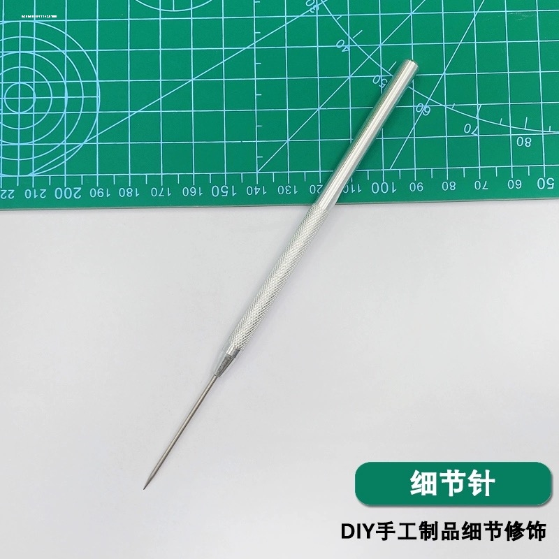 陶艺肌理工具不锈钢肌理刷泥塑打毛粘和接把手动物毛发制作铝棒针