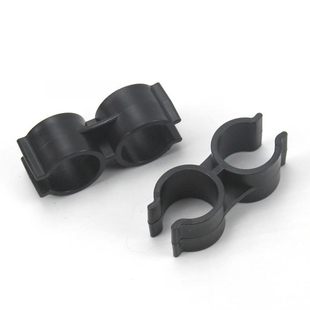 H型管25固定双头卡扣8字扣蝴蝶扣万能水管支架双管并排围挡带管卡