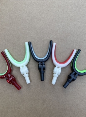 支架羊角头支架羊角可拆卸夜钓前叉支架配件垂钓装备红色