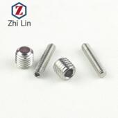 M10不锈钢紧定 916 DIN913 201内六角止付螺丝 基米螺丝平端凹端