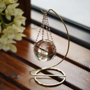 水晶球底座桌面摆件客厅玄关装饰品创意水晶底托女生家居改造装饰