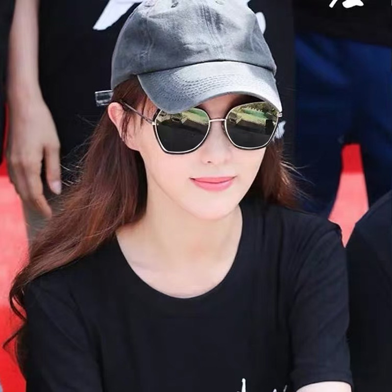 大框偏光太阳镜女士圆脸显瘦高级感防紫外线防晒近视墨镜可配度数