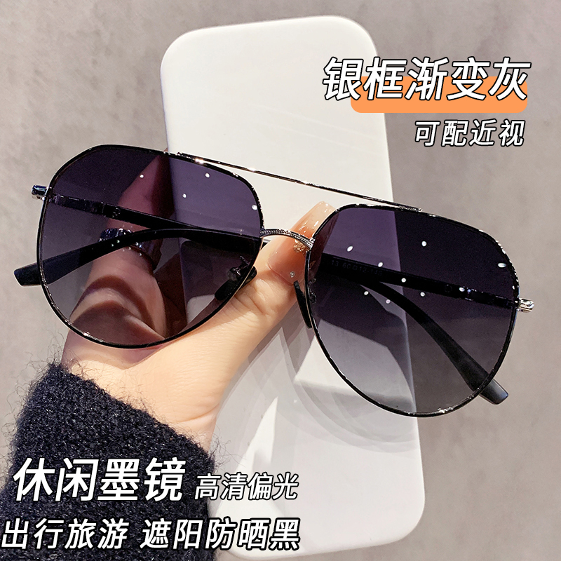 偏光墨镜男士开车专用驾驶司机镜飞行员蛤蟆镜近视太阳镜可配度数