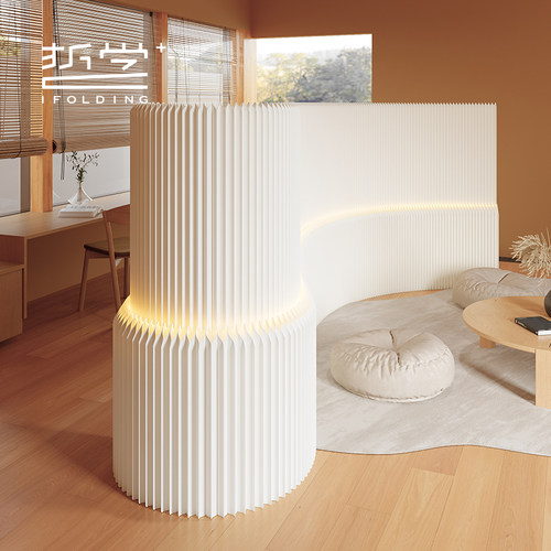 折学家阅光纸墙办公室屏风隔断