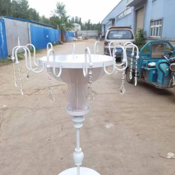 召家班新款婚庆道具白色水滴形亚克力桌花摆件晚宴庆功宴装扮用品