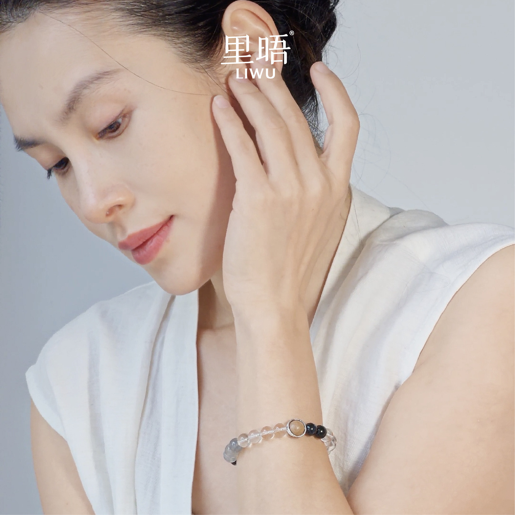 孙乐言奥斯卡同款|里晤LIWU竹明纯银多宝合香珠手串新中式送礼