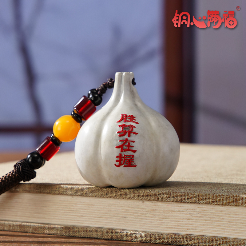 铜心满福铜手把件《胜算在握》
