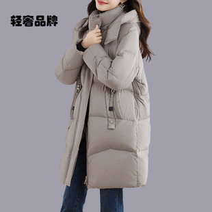 朗姿约定高端鹅绒羽绒服女冬中长款2026年新款小个子加厚保暖外套