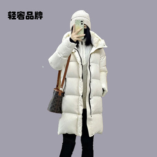 朗姿约定2024款95白鹅绒抗寒超厚女款外套中长款显瘦保暖羽绒服冬