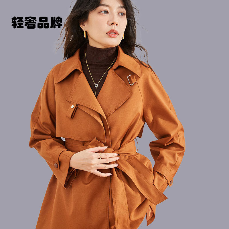 朗姿约定气质小个子25年新款秋季小款高级感韩版短款风衣外套女