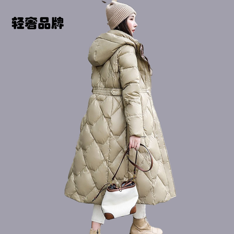 朗姿约定2026冬季新款时尚宽松羽绒服女中长款加厚过膝面包服潮