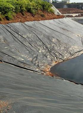 厂家供应hdpe土工膜鱼池水库人工湖黑色养殖专用鱼塘防水膜防渗膜