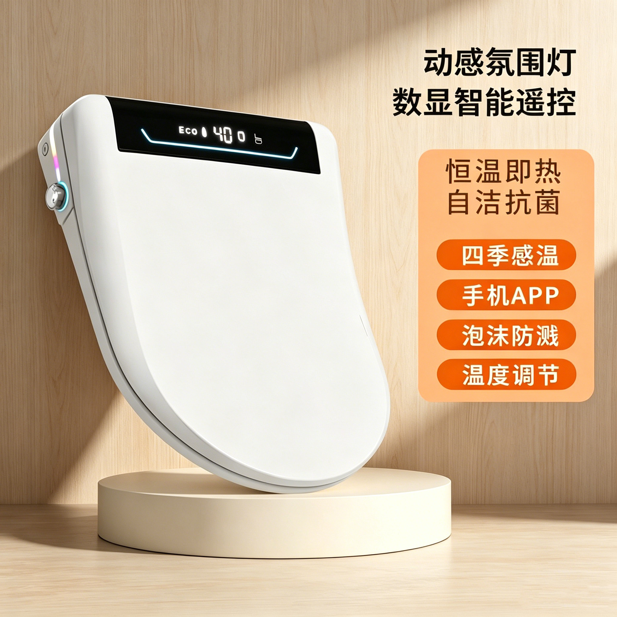 即热恒温泡沫盾智能马桶盖