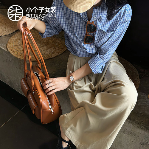 柒量一裁小个子多色垂感休闲裤