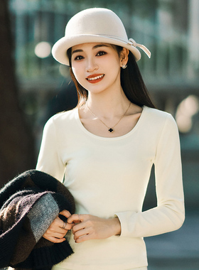 柒量一裁百小个子三色打底衫长袖T恤内搭打底衫2025新款女3637