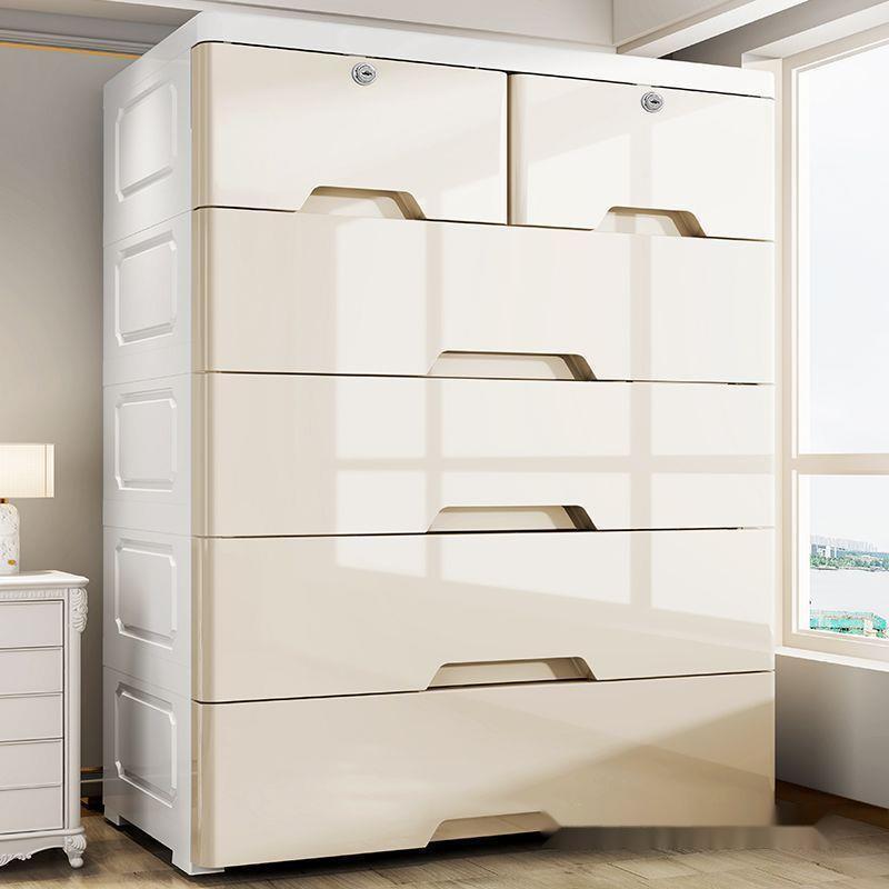 加厚抽屉式收纳柜特大宽塑料储物柜多功能整理柜简易衣柜五斗柜