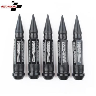 汽车改装M12X1.5*1.25铝合金90MM尖头轮毂螺母铝合金通用轮胎螺母