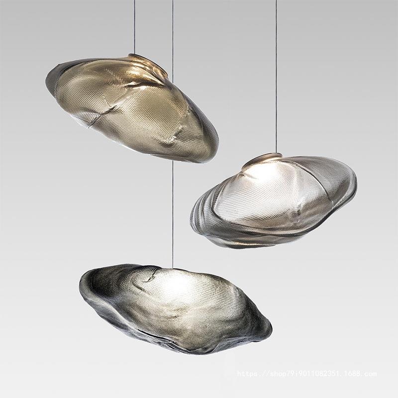 北欧创意楼梯灯云朵客厅餐厅吧台别墅酒店样板间展厅玻璃艺术吊灯