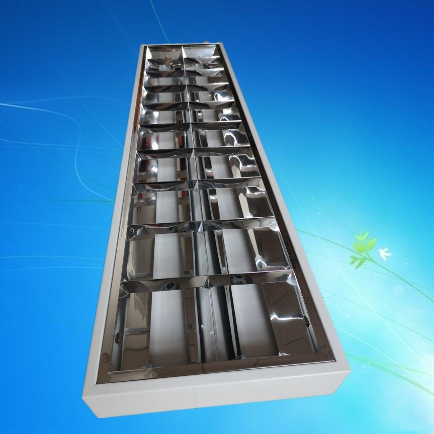 厂家直供 LED灯T8明装格V型栅灯盘吸顶灯300*1200 灯架 LED灯盘