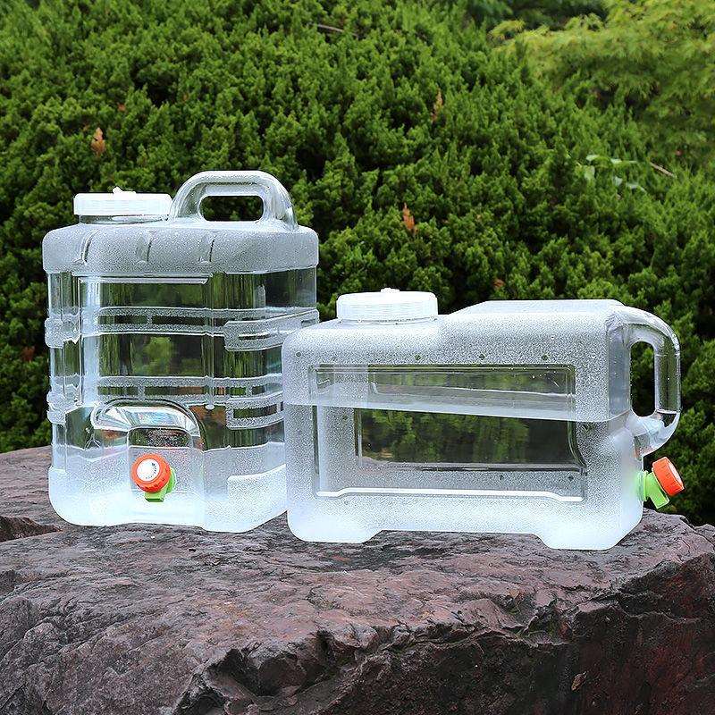 家用水桶透明清洁户外塑料储车载带龙头桶装水饮空桶