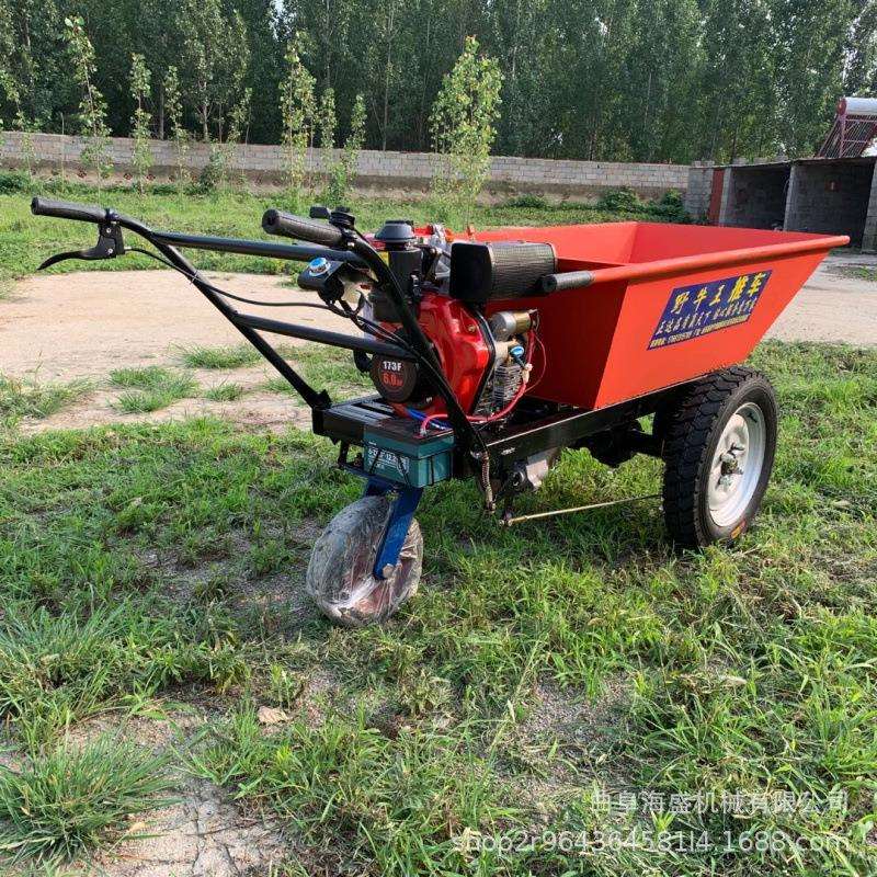 173柴油机运输车 建筑工地搬运小推车 狭小路基搬运手推车