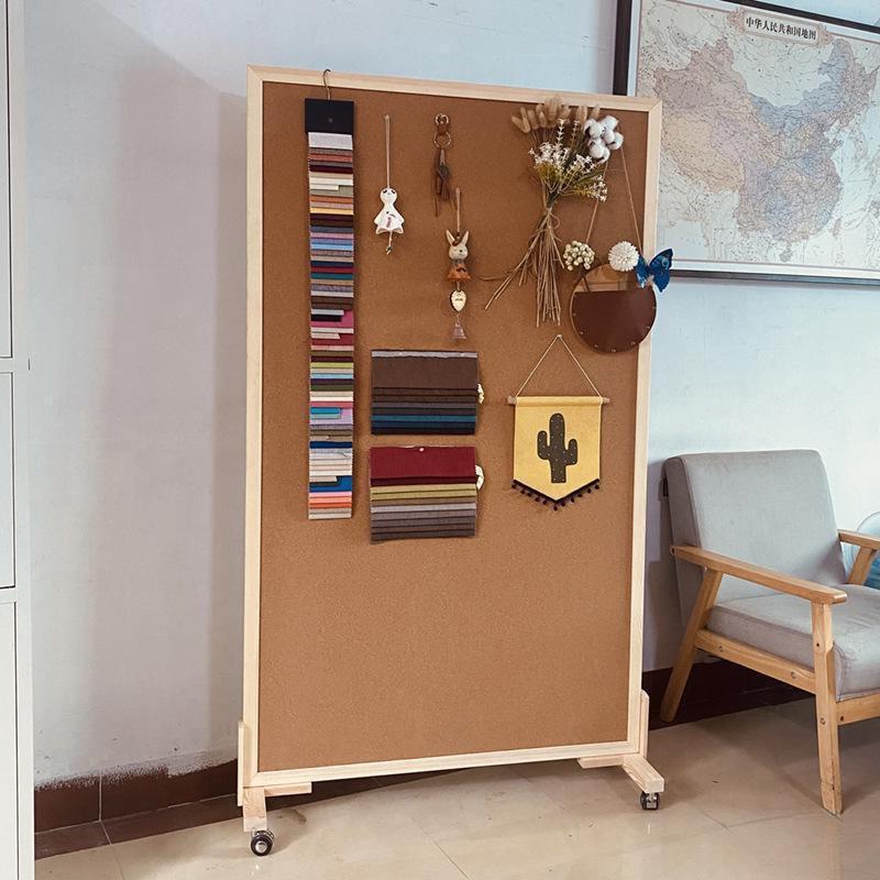 落地立式移动软木板照片墙支架式留言板灵感板展示板创意板色