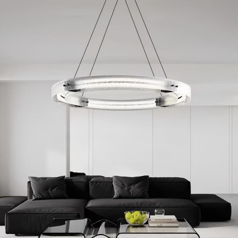 意式极简客厅吊灯现代简约北欧设计师全铜云雾玻璃餐厅卧室灯具