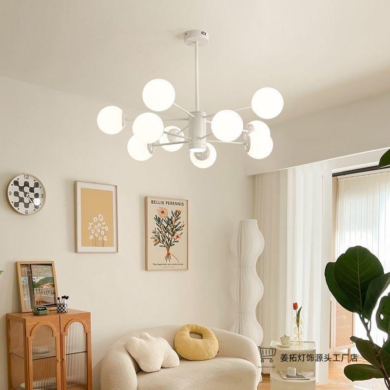 中山灯具魔豆吊灯客厅主灯现代简约大气奶油风灯具新款卧室灯