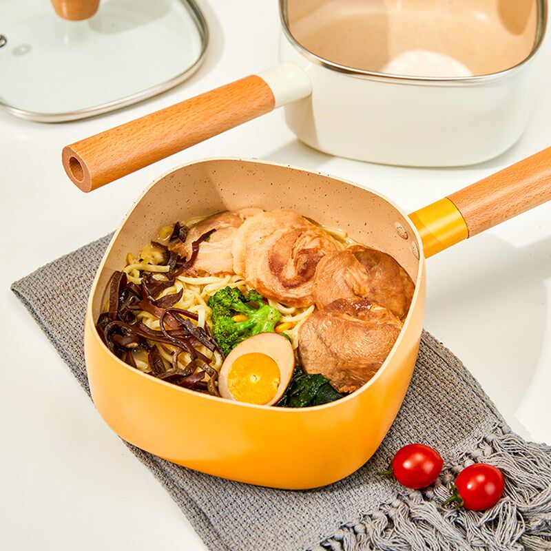 厨娘物语 小方奶锅不粘锅煮面锅辅食锅炉灶通用