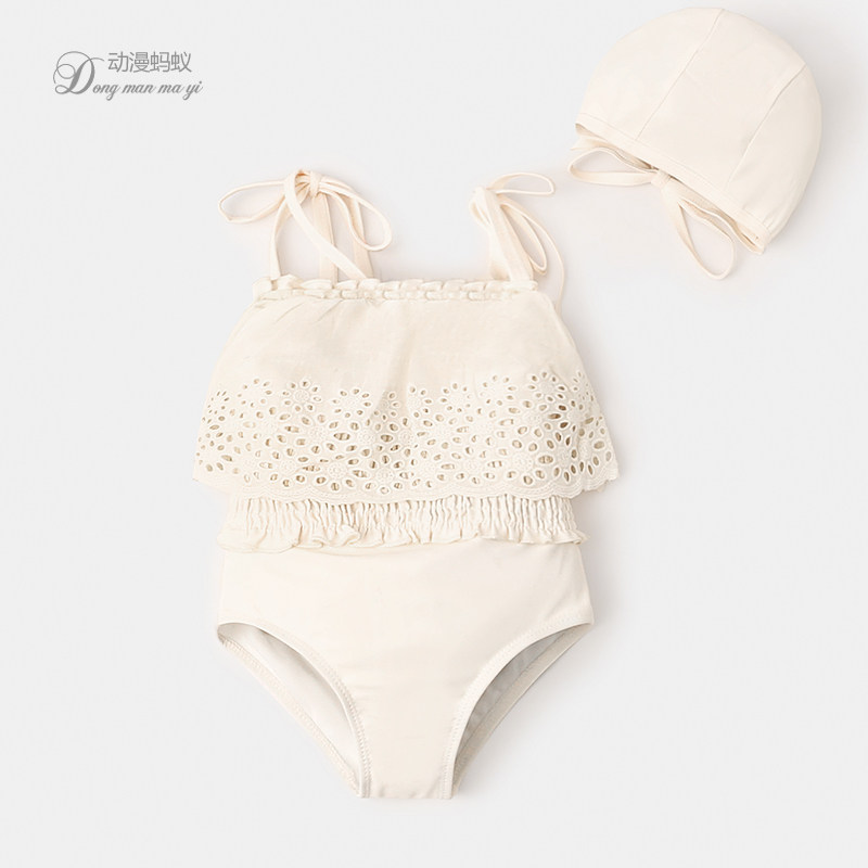 儿童泳衣女童两岁连体洋气韩版吊带夏季游泳衣女宝宝海边度假泳装