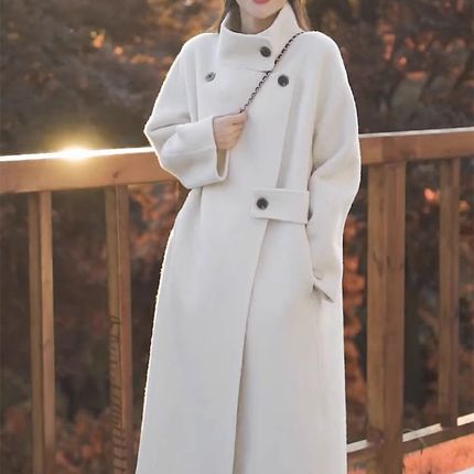 双面呢羊绒大衣女中长款2024z年冬季新款高端韩版宽松时尚毛呢外