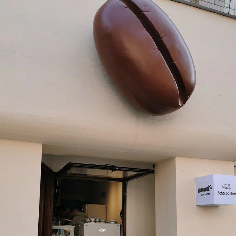 门头咖啡豆3D立体吐司模型装饰壁挂咖啡店大摆件背景墙饰挂件网红