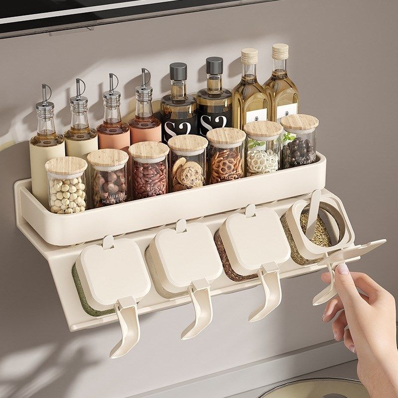 德国厨房架子调料置物架打孔壁挂式墙上多功能壁挂调味料收纳家用,厨房/烹饪用具,厨房置物架/置物柜/角架,淘宝优惠券,粉丝福利购,淘宝优惠卷
