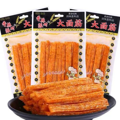 香辣派对大面筋102g辣条怀旧零食儿时经典【新老包装随机发】