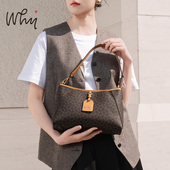 WHY女包老花托特包高级感2026新款 通勤单肩腋下包大容量斜挎包
