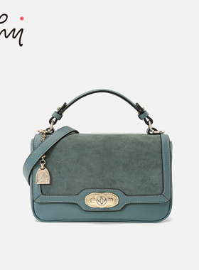 WHY女包羊麂皮包包秋冬复古太空包高级质感手拎包单肩斜挎通勤包