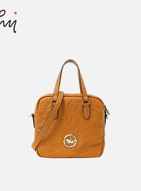 WHY女包头层皮日式通勤包小众高级质感保龄球包大容量单肩斜挎包