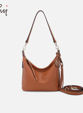 WHY女包极简风hobo包高级感真皮慵懒风休闲单肩包大容量斜挎包
