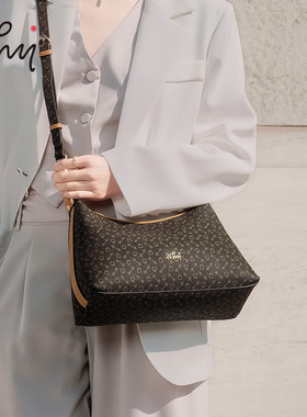 WHY女包老花腋下包大容量简约风通勤单肩斜挎hobo包2026新款女包