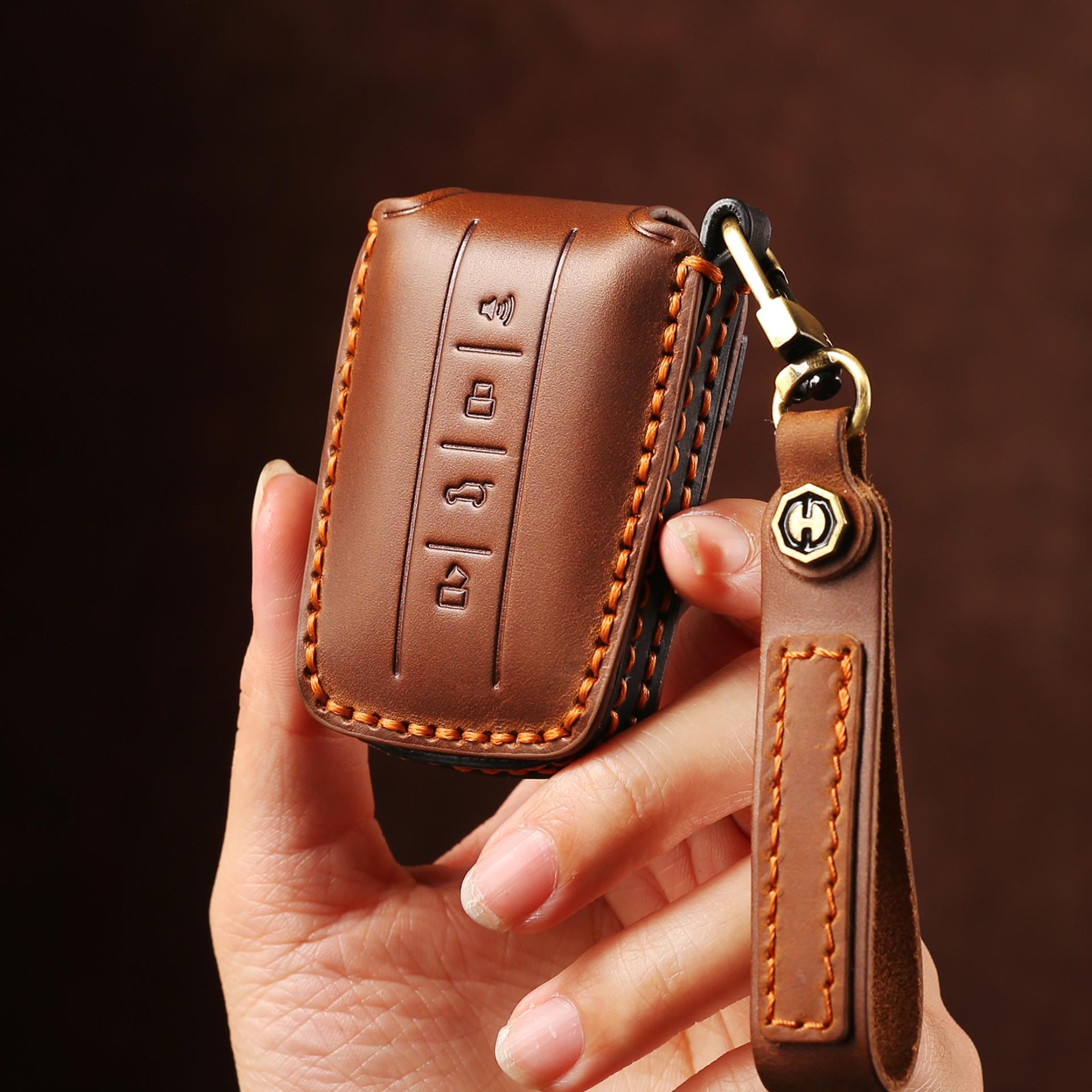 头层牛皮长城车企手工定制钥匙套