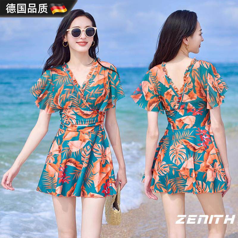 德国新款泳衣女款绝美高级感遮肉显瘦爆款保守连体泡温泉成人大码