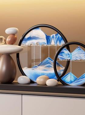 德国时来运转流沙画摆件客厅电视柜酒柜轻奢高级家居装饰品办公室