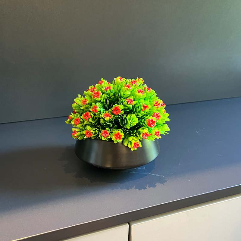 圆形酒店餐桌中间摆花仿真花假花束室内客厅餐桌装饰摆件绿植盆栽