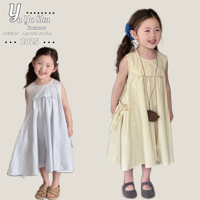 高品质超凉快女童夏装韩版夏季纱裙连衣裙棉布裙女孩洋气时髦夏
