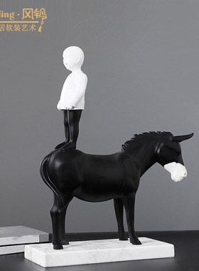 创意饰品样板房雕塑人物摆设电视柜书房桌面装泡泡女孩摆件