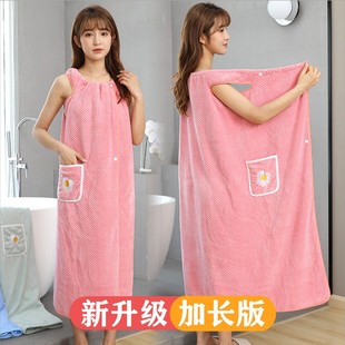 O大浴裙冬2021新 浴巾女家用非纯棉吸水速干不掉毛可穿可裹浴袍式