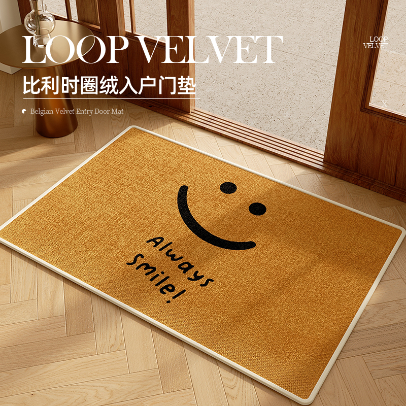 入户门地垫进门地毯2024新款高级门口家用门垫耐脏玄关脚垫可裁剪